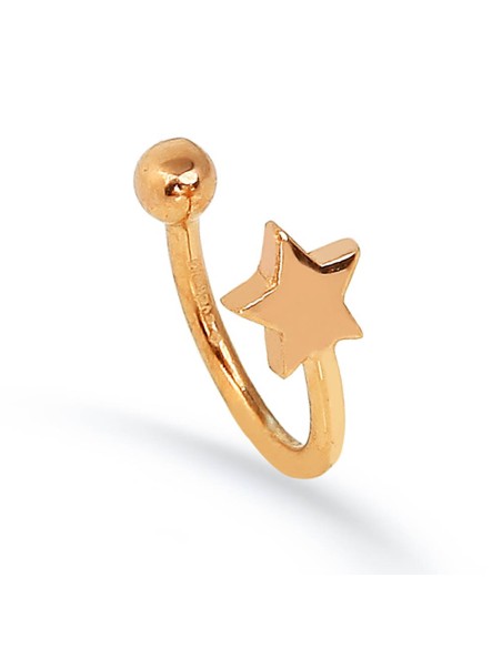 Kuyumcudukkani Yıldız ModeliTrend"Ear Cuff"Küpe-30055-R