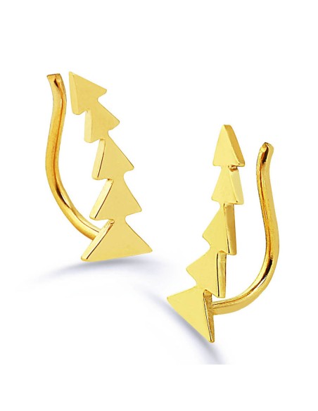 Kuyumcudukkani Üçgen Model Trend"Ear Cuff"Küpe-30065-G