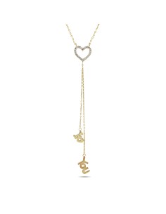 Kuyumcudukkani Zincirlİ"I Love You Sallantılı"Kolye-37223-G-W