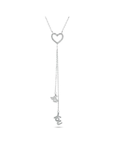 Zincirlİ"I Love You Sallantılı"Kolye-37223-W-W