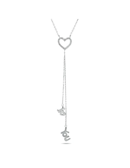 Zincirlİ"I Love You Sallantılı"Kolye-37223-W-W