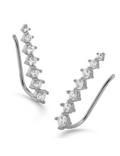 Kuyumcudukkani Sıra Taşlı Yeni Trend"Ear Cuff"Küpe-30066-W-W