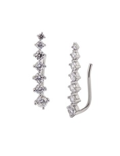 Kuyumcudukkani Sıra Taşlı Yeni Trend"Ear Cuff"Küpe-30066-W-W 2