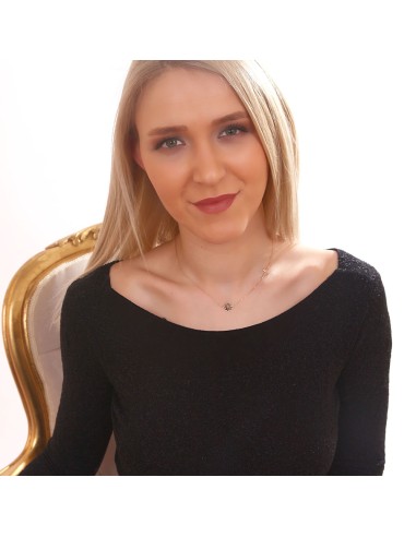 Kuyumcudukkani "Haçlı Yonca"Figürlü Kolye-37131-R-BLK
