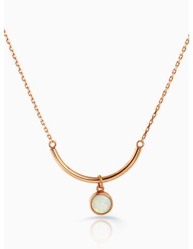 Kuyumcudukkani Zincirli"Opal Taşlı"Kolye-37092-R-W
