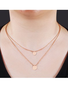 Kuyumcudukkani Yeni Trend Zincirli İkili Yuvarlak Kolye -37282-G 2