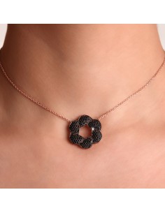 Kuyumcudukkani Siyah Zirkon Taşlı"Evrenin Sembolu"Siyah Taşlı Kolye-20119-R-BLK 2