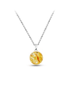 Kuyumcudukkani "Gold Kehribar"Doğal Renk Kolye-20567-W-AMBER