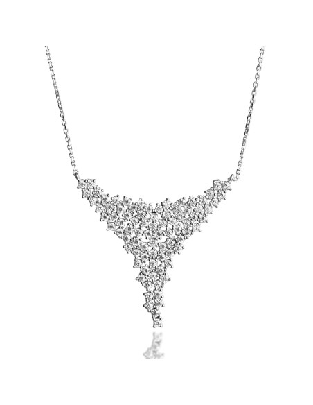 Kuyumcudukkani Beyaz Zirkon Taşlı Motifli Kolye-20125-W-W