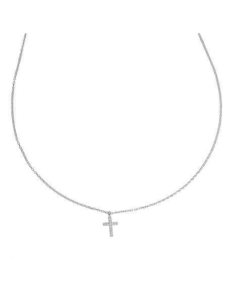 Kuyumcudukkani Zincirli"Mini Haç"Kolye -37310-W-W