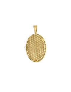 Kuyumcudukkani Zincirli" Oval Plaka"Kolye -Ufak Boy-37332-G