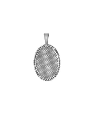 Kuyumcudukkani Zincirli" Oval Plaka"Kolye -Ufak Boy-37332-W
