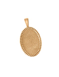 Kuyumcudukkani Zincirli" Oval Plaka"Kolye -Büyük Boy-37325-R