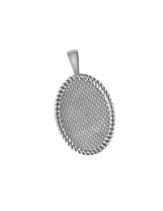Kuyumcudukkani Zincirli" Oval Plaka"Kolye -Büyük Boy-37325-W