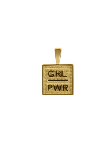 Kuyumcudukkani Zincirli"PWR GRL"Mesaj Kolye-37324-G