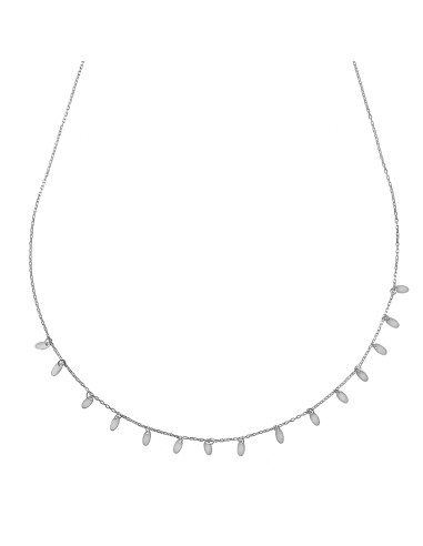 Kuyumcudukkani Zincirli"Oval Pırpırlı"Kolye-37299-W