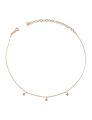 Kuyumcudukkani Zincirli"Celine Taşlı"Choker Kolye-37300-R-W