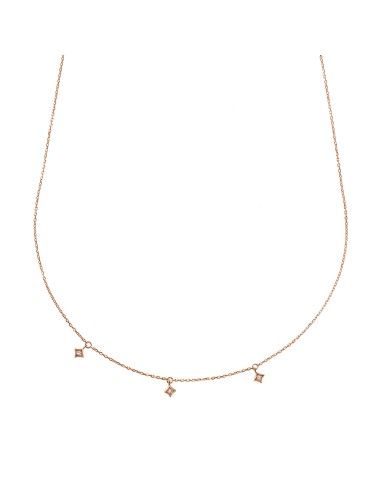Kuyumcudukkani Zincirli"Celine Taşlı"Choker Kolye-37300-R-W