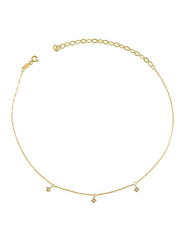 Kuyumcudukkani Zincirli"Celine Taşlı"Choker Kolye-37300-G-W