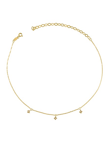 Kuyumcudukkani Zincirli"Celine Taşlı"Choker Kolye-37300-G-W
