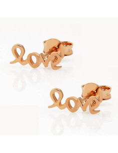 Kuyumcudukkani Love Yazılı Yeni Trend Küpe-30047-R