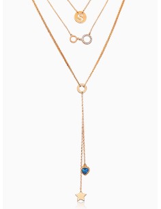 Kuyumcudukkani Karışık 3 Parçalı Kolye-37277-R-BLU