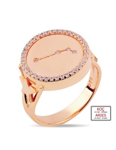 Kuyumcudukkanı ZirkonTaşlı"Koç Burcu"Yüzük-10433-R-ARIES
