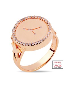 Zircon Stone-set Yengeç Burcu Ring-10433-R-CANCER