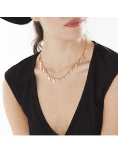 Kuyumcudukkani Zincirli"Oval Pırpır Pul Sallantılı"Figürlü Kolye-37105-R 2