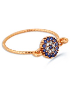 Handmade Evil Eye Stone-set Ring-10314-R-M