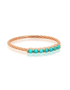 Kuyumcudukkani Firuze Sıra Taşlı Trend Yüzük-10316-R-BLU