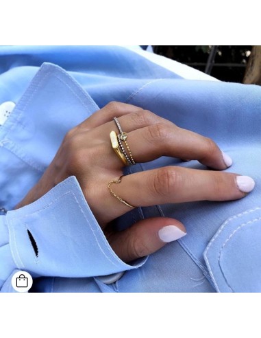 Siyah Renk Mineli "SISTER" Mesaj Yeni Trend Yüzük-10397-G-BLK-SISTER