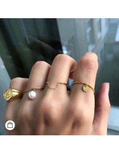 Küçük Parmak Yüzük (Signed Ring) Unicorn İfadeli -10385-W 2