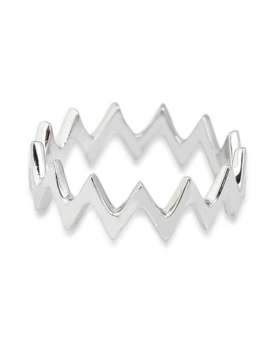 Kuyumcudukkani Taşsız ZigZag Trend Yüzük-10340-W