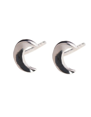 Kuyumcudukkani 7mm Vidalı Ay Küpe-30083-W