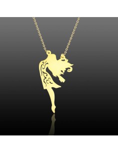 Kuyumcudukkani Dansçı Kız Kolyesi-35055-G