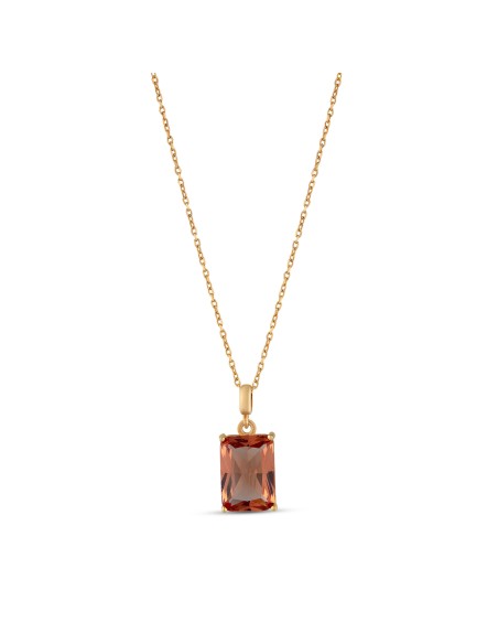 Kuyumcudukkani Baget Kesim Bal Topaz Taşlı Tektaş Kolye-37360-G-TPZ