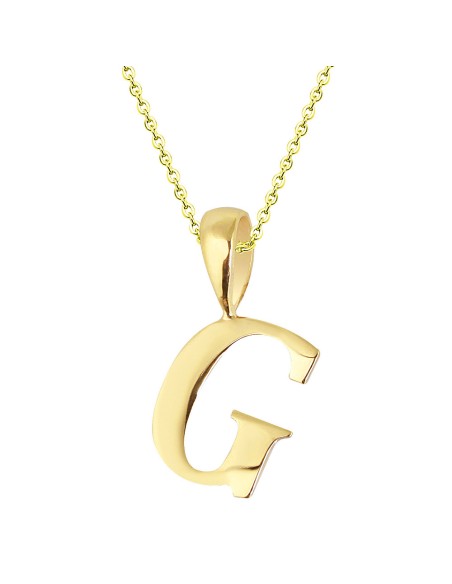 Kuyumcudukkani Zincirli Altın Renk "G" Harfli Kolye