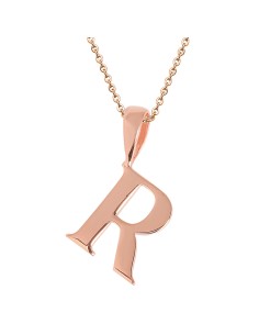 Kuyumcudukkani Zincirli Rose Altın Renk "R" Harfli Kolye