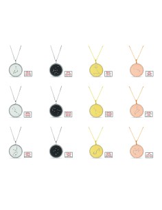 Kuyumcudukkanı ZirkonTaşlı"Terazi Burcu"Kolye-33019-LIBRA-BLK 2