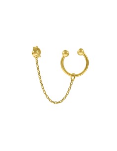 Kuyumcudukkani Çift Özellik Kullanımlı"Ear Cuff"Küpe-31147-G