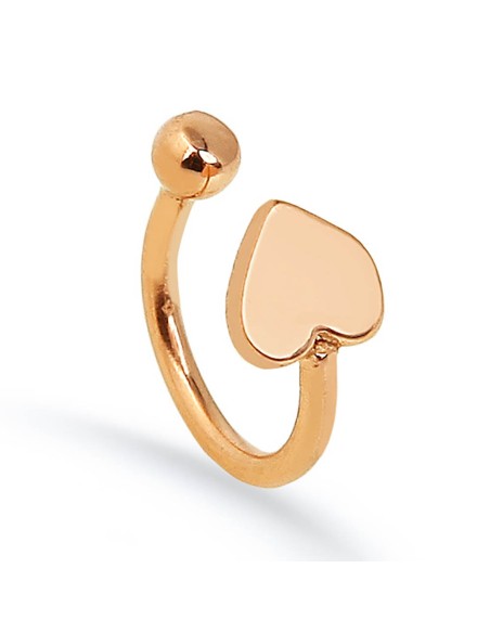 Kuyumcudukkani Kalp Modeli Yeni Trend "Ear Cuff "Küpe-30054-R