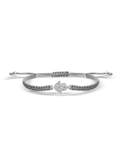 Kuyumcudukkani "Hamsa"Makrome İpli Bileklik- 40016-W-GR