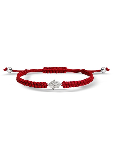 Kuyumcudukkani "Hamsa"Makrome İpli Bileklik- 40016-W-R
