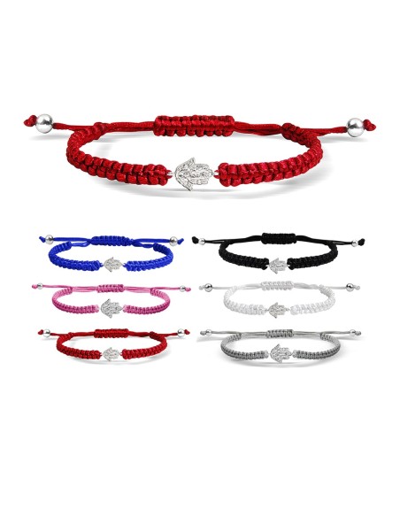 Kuyumcudukkani "Hamsa"Makrome İpli Bileklik- 40016-W-R