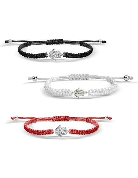 Kuyumcudukkani "Hamsa"Makrome İpli Bileklik- 40016-W-R