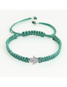 Kuyumcudukkani "Hamsa"Makrome İpli Bileklik- 40016-W-W-GRE