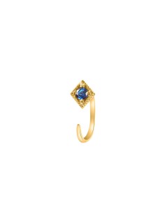 Kuyumcudukkani Mavi Taşlı Trend"Ear Cuff"Küpe-30102-G-BLU