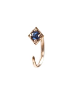 Kuyumcudukkani Mavi Taşlı Trend"Ear Cuff"Küpe-30102-R-BLU