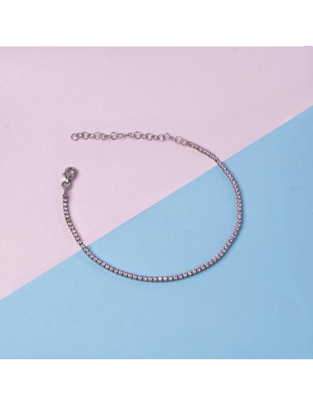 Kuyumcudukkani"Suyolu Bileklik"1,75mm Taş- 27019-W-PNK